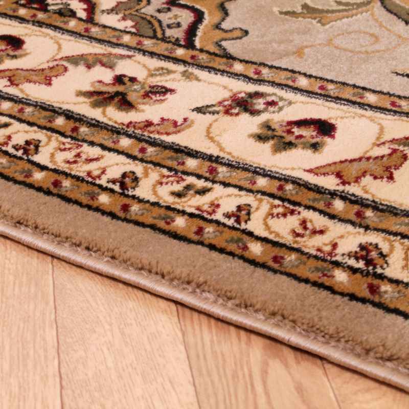 Sherborne Traditional Bordered Rugs in Beige