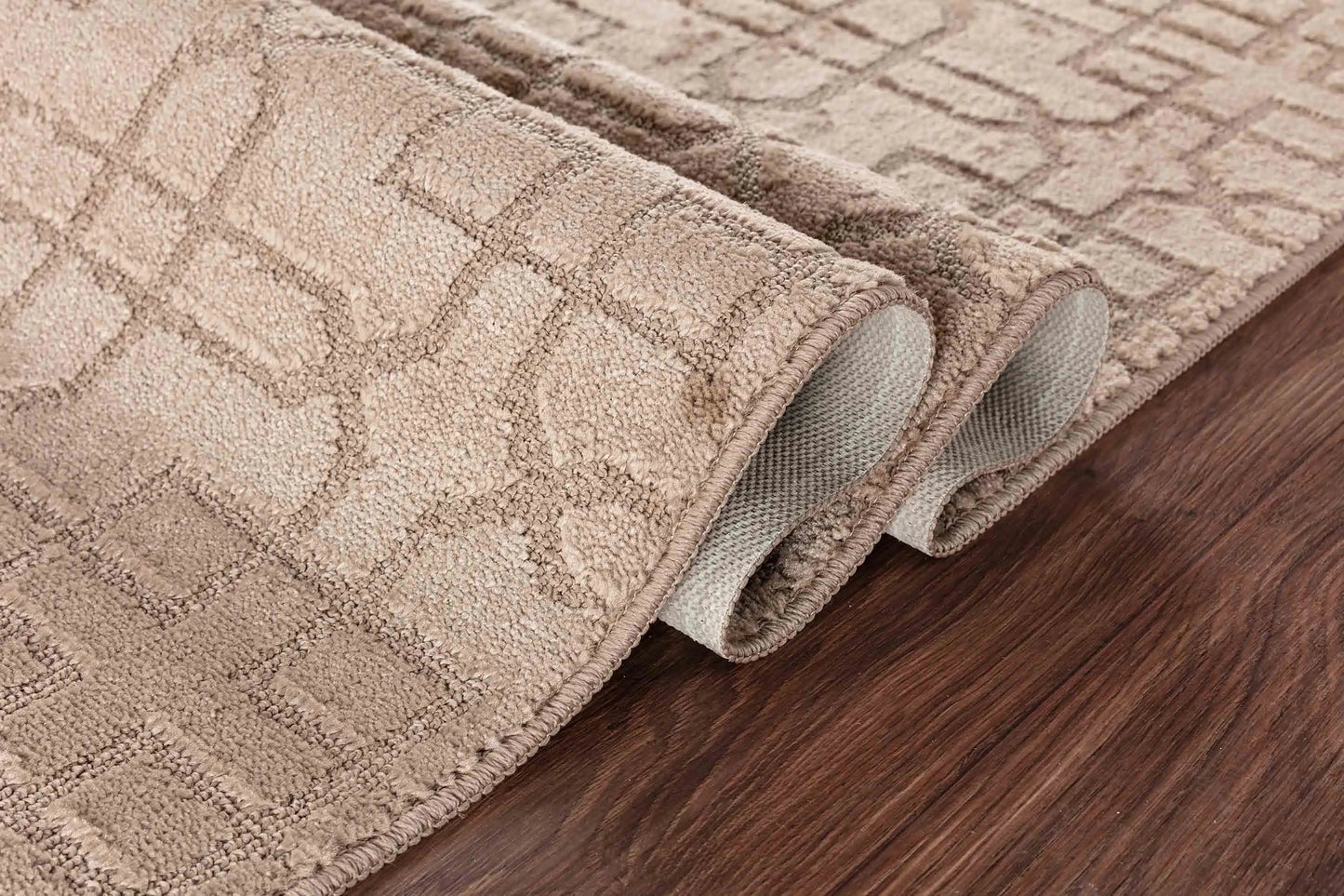 Washable 9mm Gel-Back Ivy Siam Beige Rug