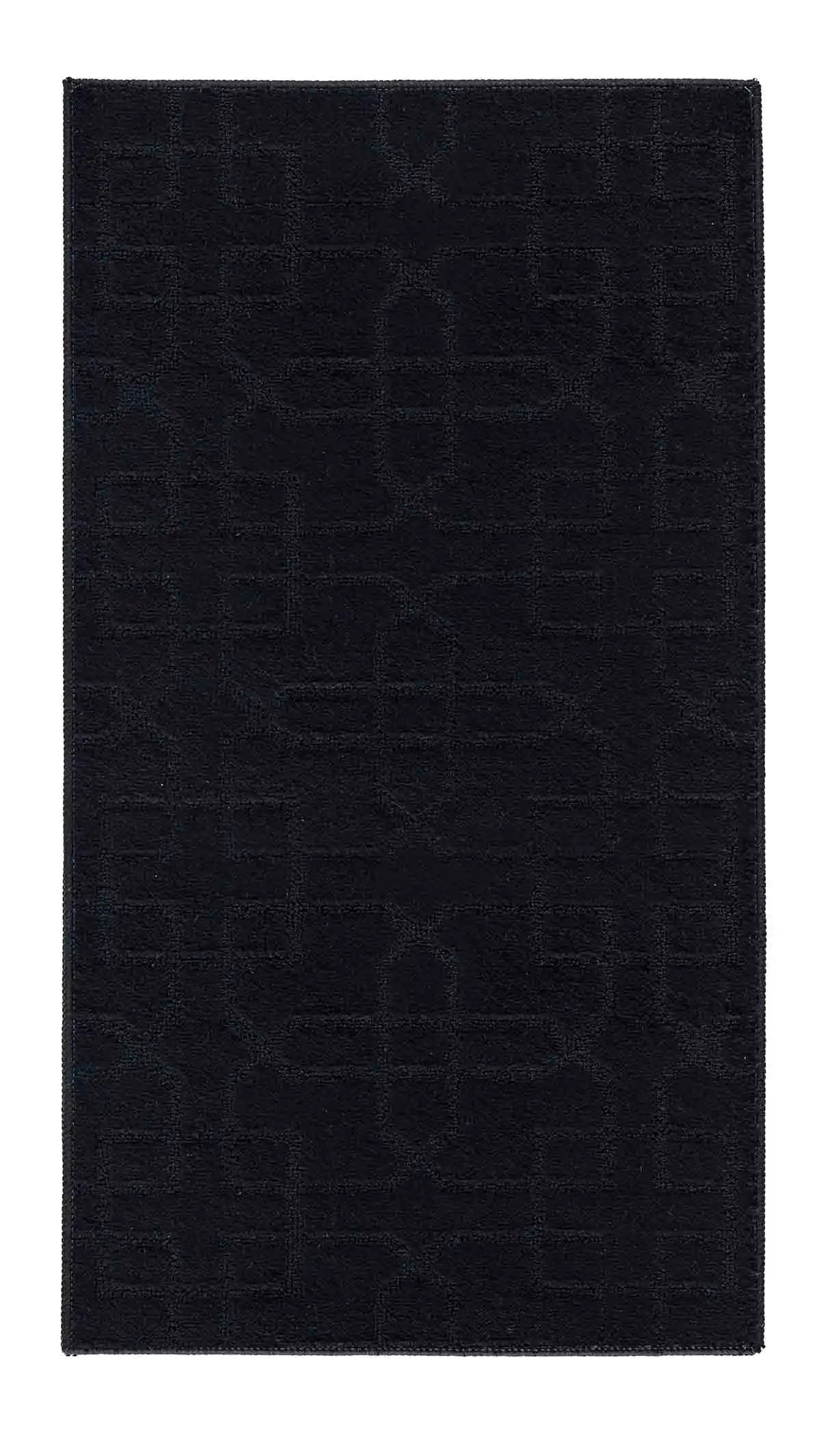 Washable 9mm Gel-Back Ivy Siam Black Rug