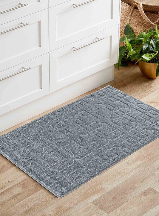 Washable 9mm Gel-Back Ivy Siam Dark Grey Rug
