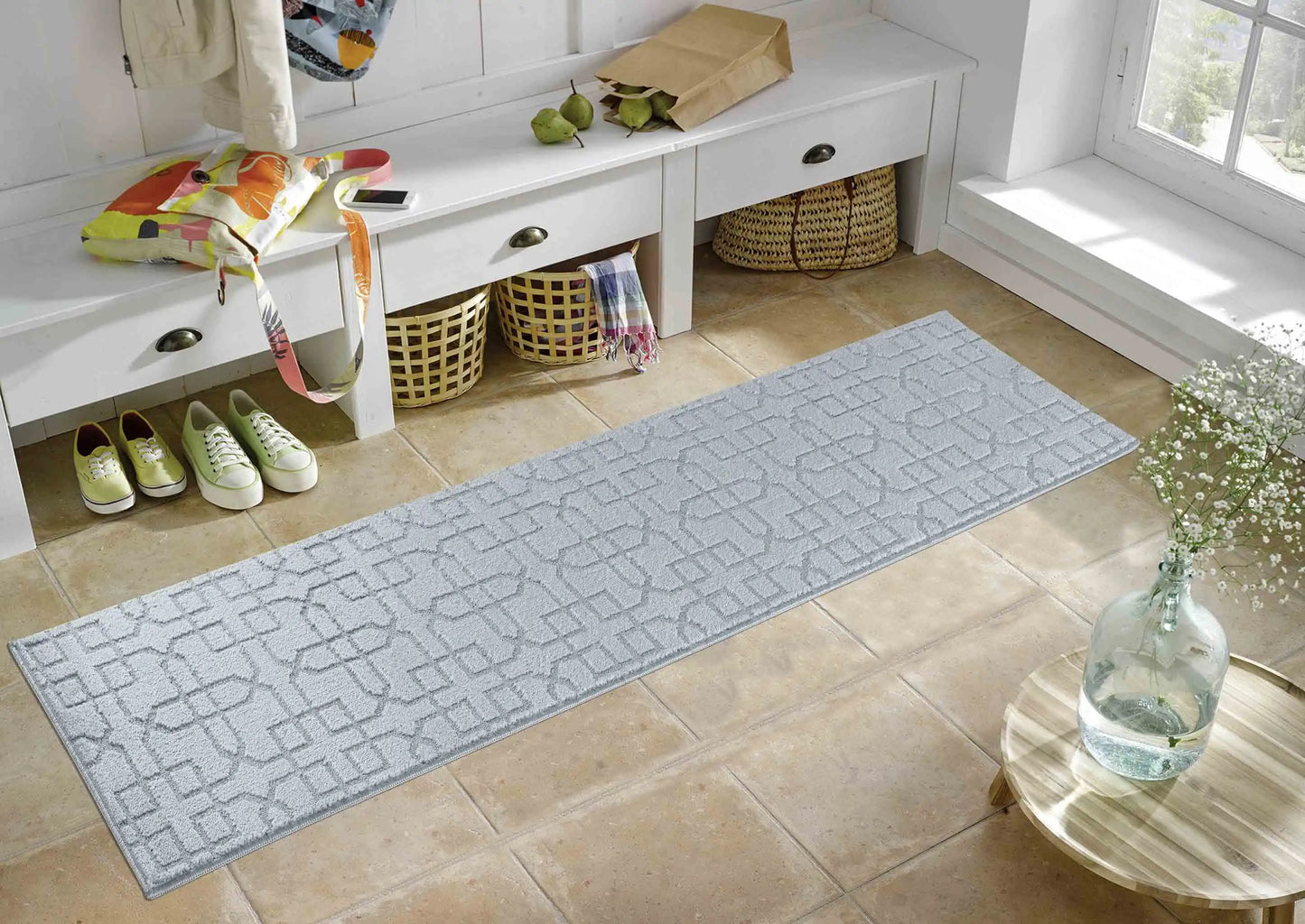 Washable 9mm Gel-Back Ivy Siam Dark Grey Rug