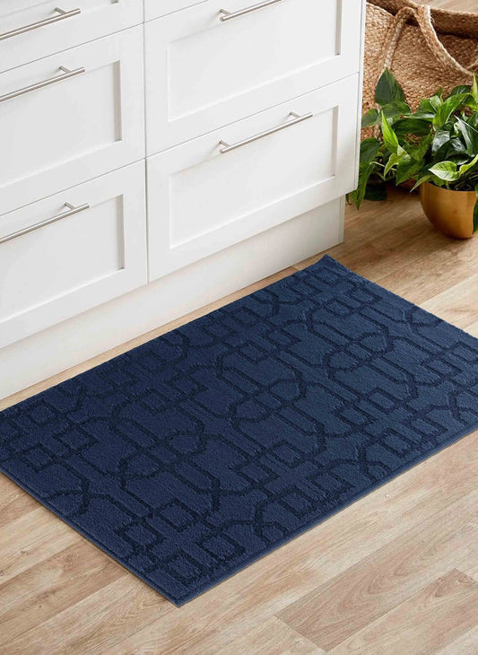 Washable 9mm Gel-Back Ivy Siam Navy Rug