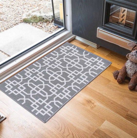 Washable Gel-Back Havana Siam Grey Cream Rug