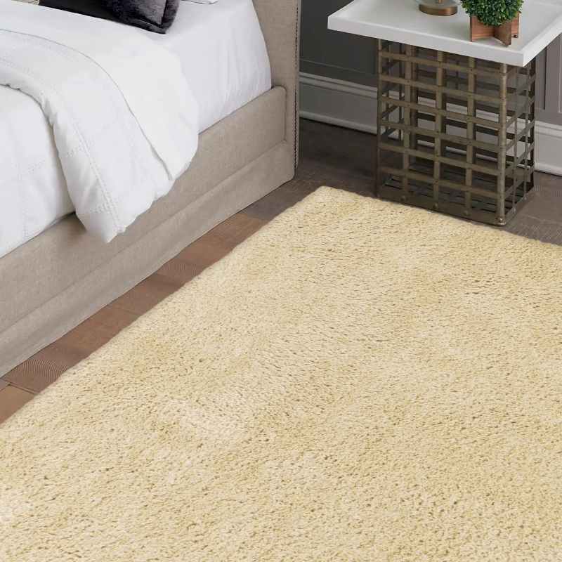 Snug Plain Shaggy Modern Rugs in Honey – The Rug Seller