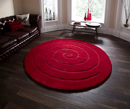 Spiral Red Rug RS