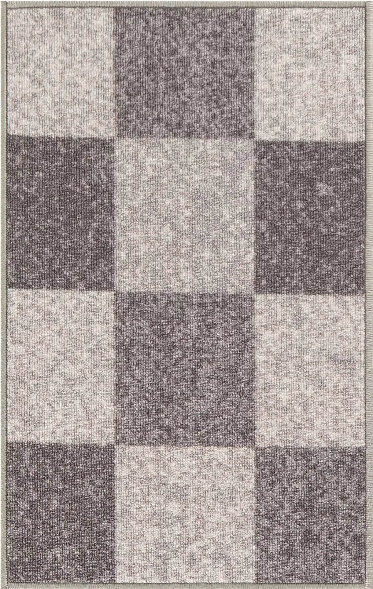 Washable Gel-Back Havana Square Grey Rug