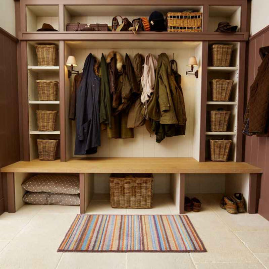 Stripe Washable Doormats in Serena Multi by Turtle Mat