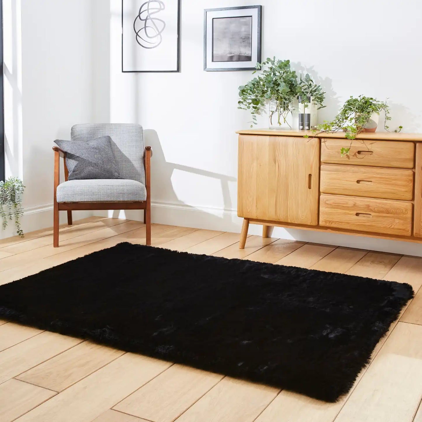 Super Teddy Black Rug RS