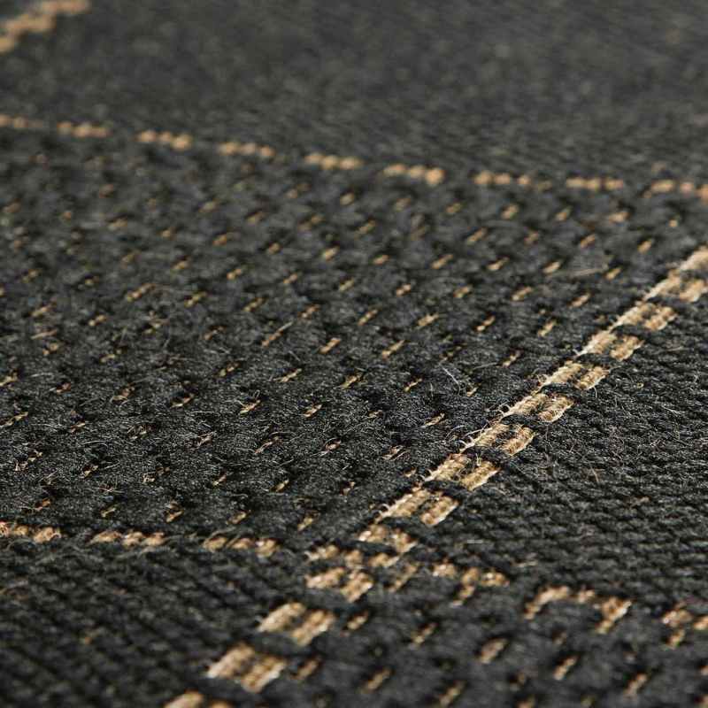 Super Sisalo Anti Slip Kitchen Rugs in Black