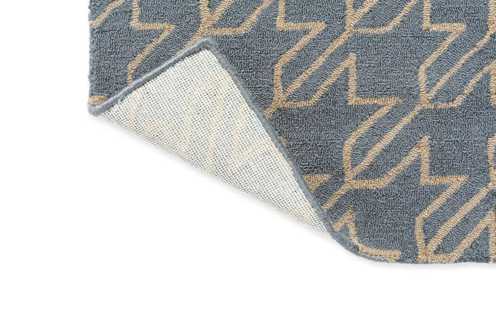 In-Outdoor Ted Baker Houndstooth Washed Blue outdoor 455708 Rug