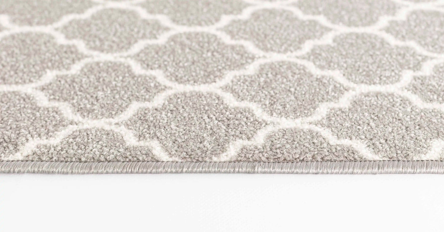 Washable Gel-Back Havana Trellis Grey Rug