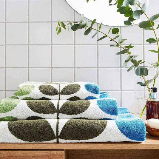 Trio Stem Riviera Bathroom Towel in Multi by Orla Kiely