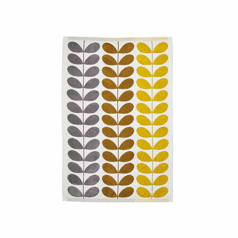 Trio Stem Dune Bathroom Towel in Yellow by Orla Kiely