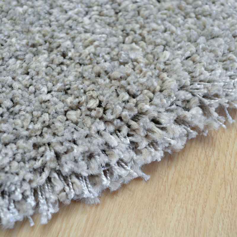 Twilight Speckled Shaggy Circle Rugs 39001 6611 in Linen