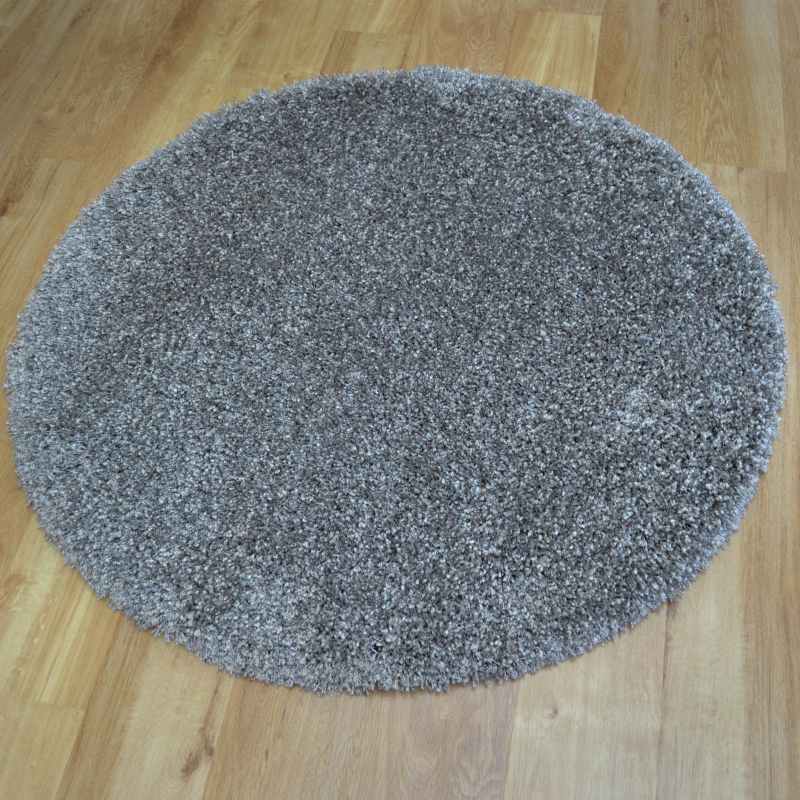 Twilight Speckled Shaggy Circle Rugs 39001 9999 in Silver
