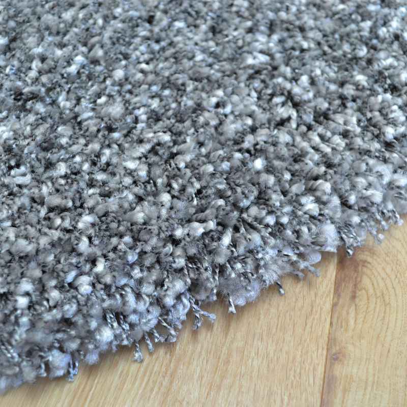 Twilight Speckled Shaggy Circle Rugs 39001 9999 in Silver