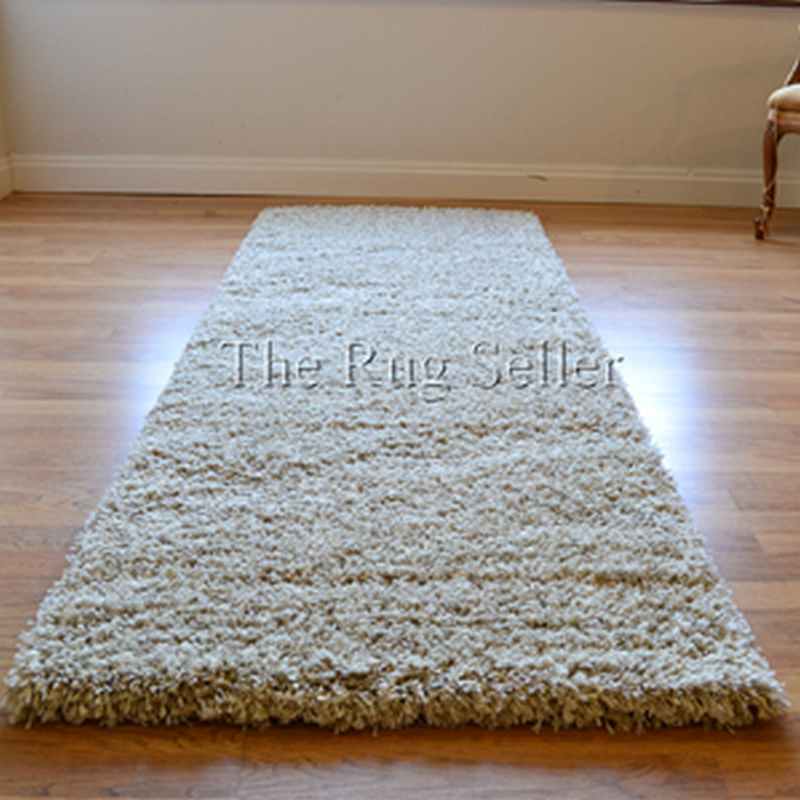 Twilight Speckled Shaggy Runner Rugs 39001 2211 in Linen White