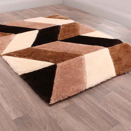 Blazon Geometric Rugs in Natural Beige