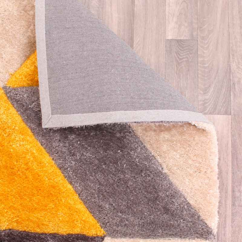 Blazon Geometric Rugs in Ochre Yellow