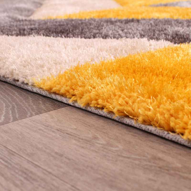 Blazon Geometric Rugs in Ochre Yellow
