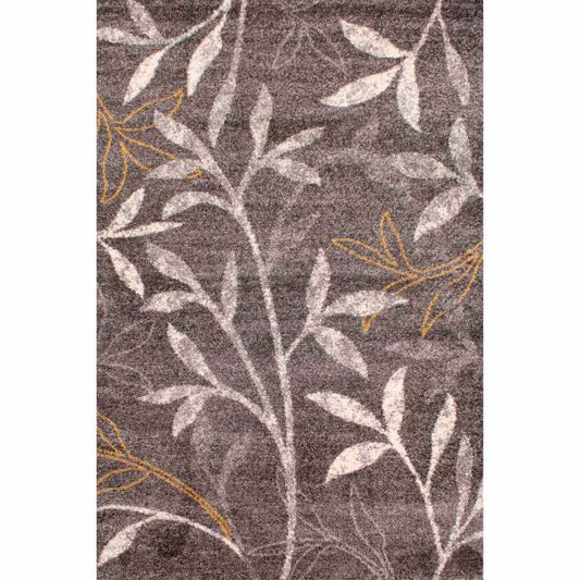 Spirit Leaf Botanical Rugs in Grey Ochre