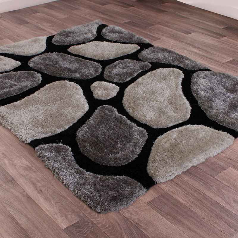 Stepping Stones Rugs in Black