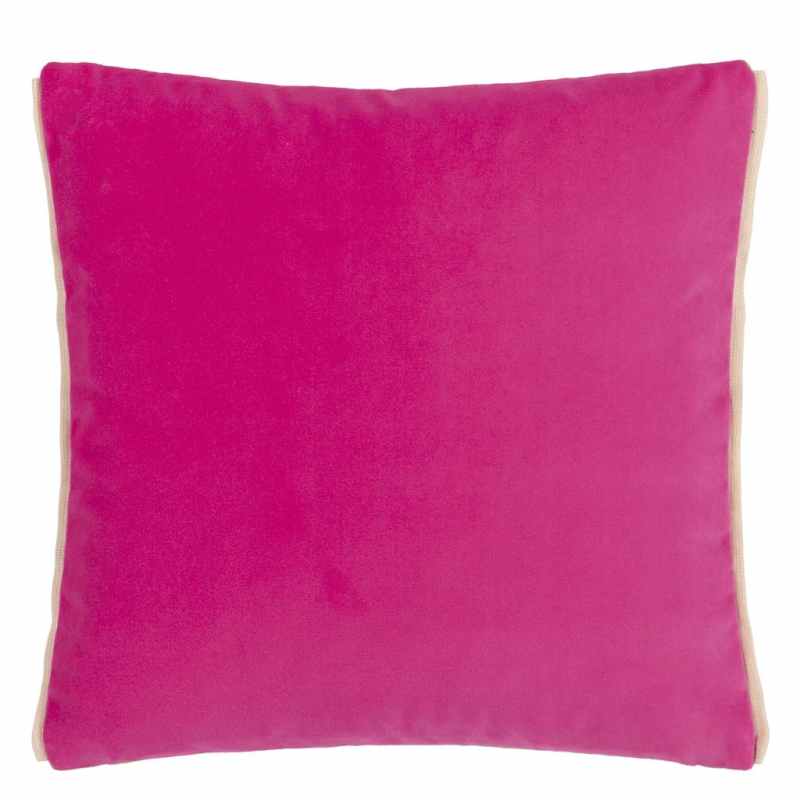 Designers Guild Varese Plain Cushion in Fuchsia Malachite