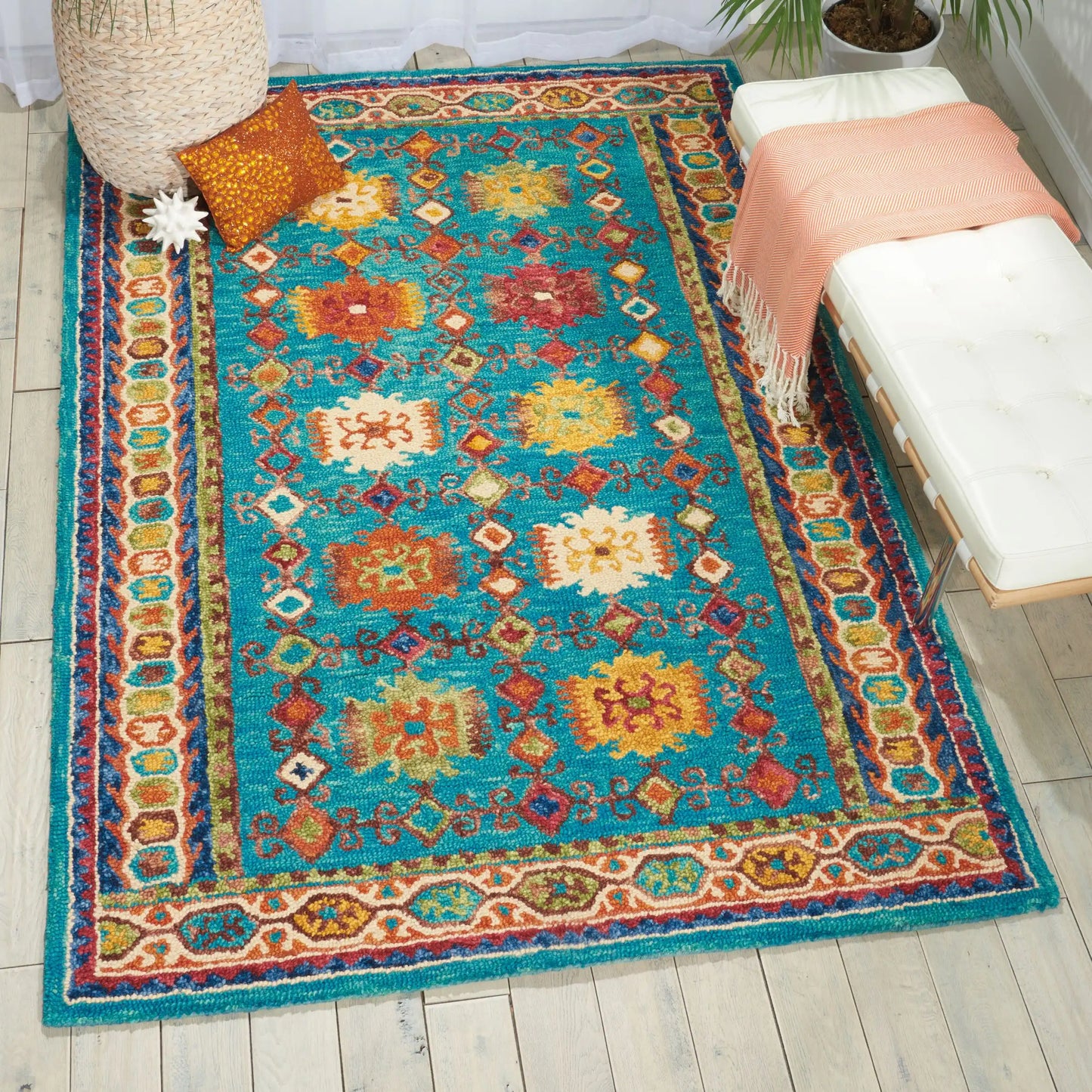Vibrant VIB09 Teal Rug RS