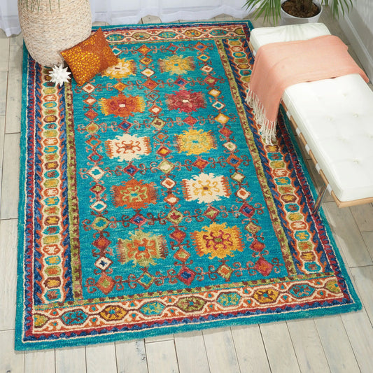 Vibrant VIB09 Teal Rug RS
