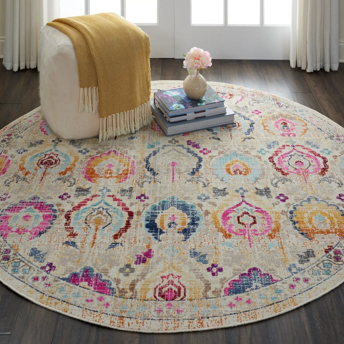 Vintage Kashan VKA04 Ivory Multi Rug RS