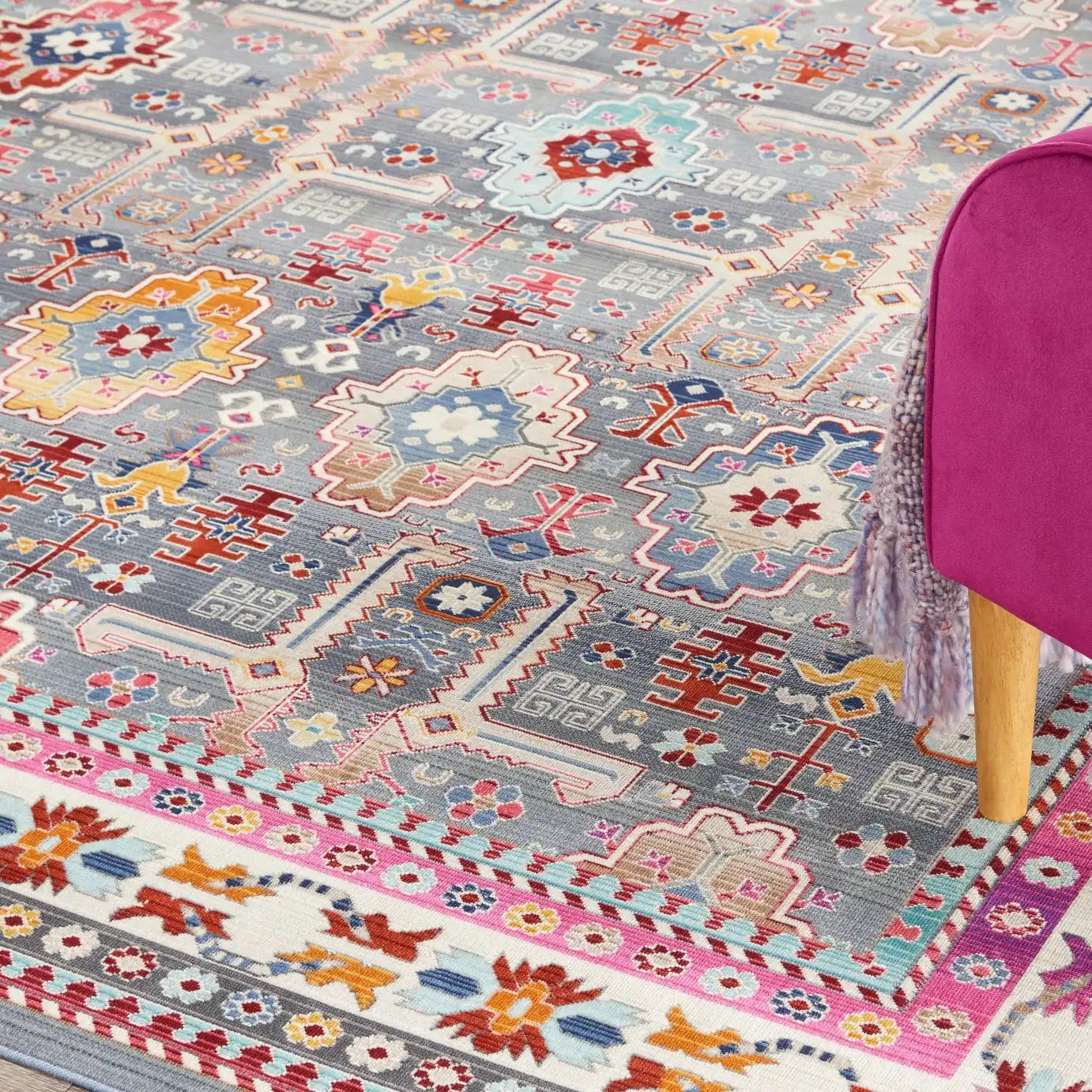 Vintage Kashan VKA05 Grey Multi Rug RS