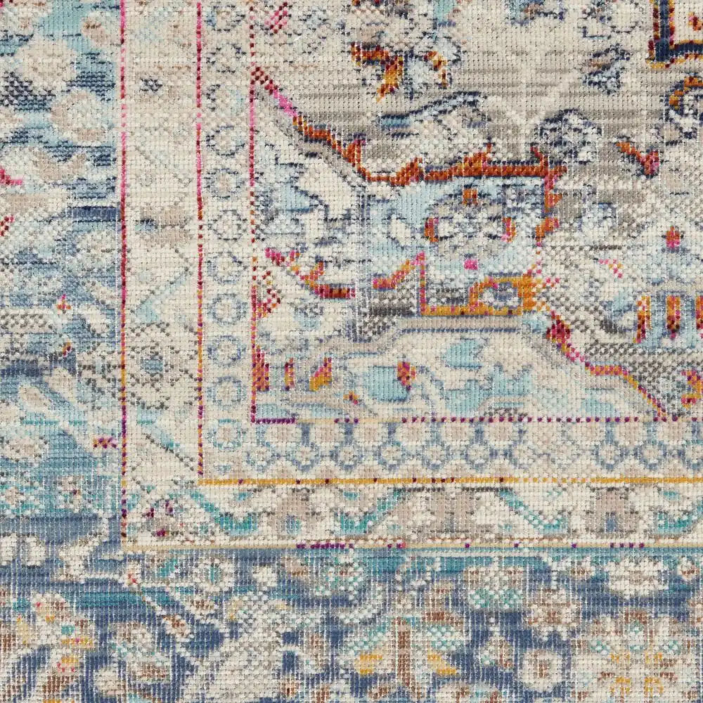 Vintage Kashan VKA07 Ivory Blue Rug RS