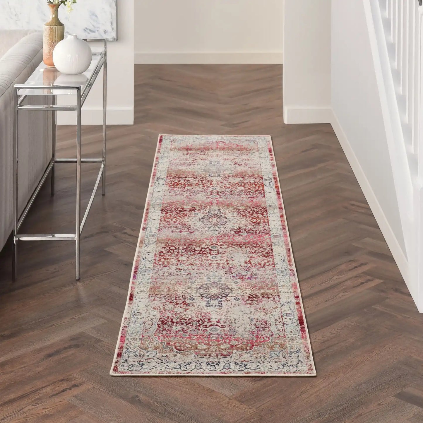 Vintage Kashan VKA07 Red Ivory Rug RS