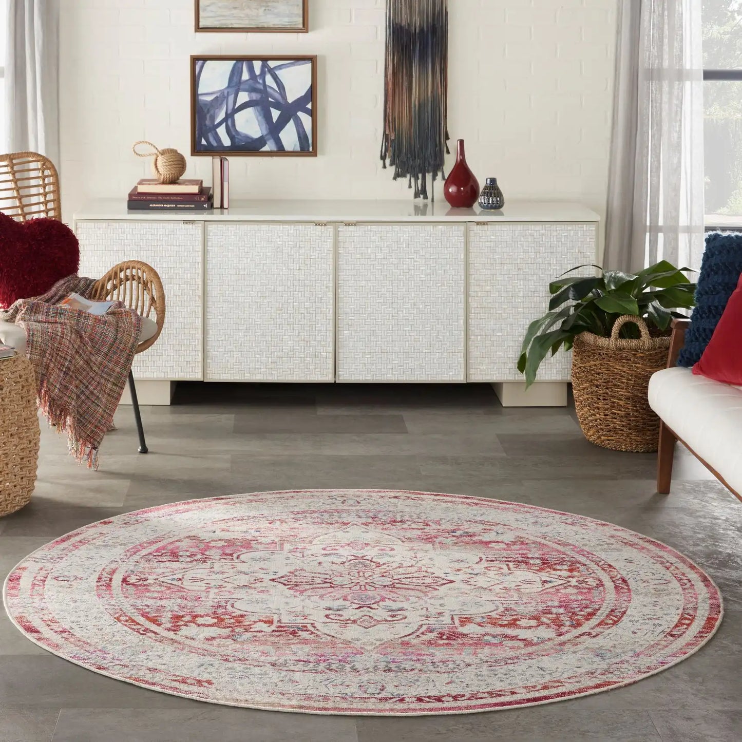 Vintage Kashan VKA07 Red Ivory Rug RS