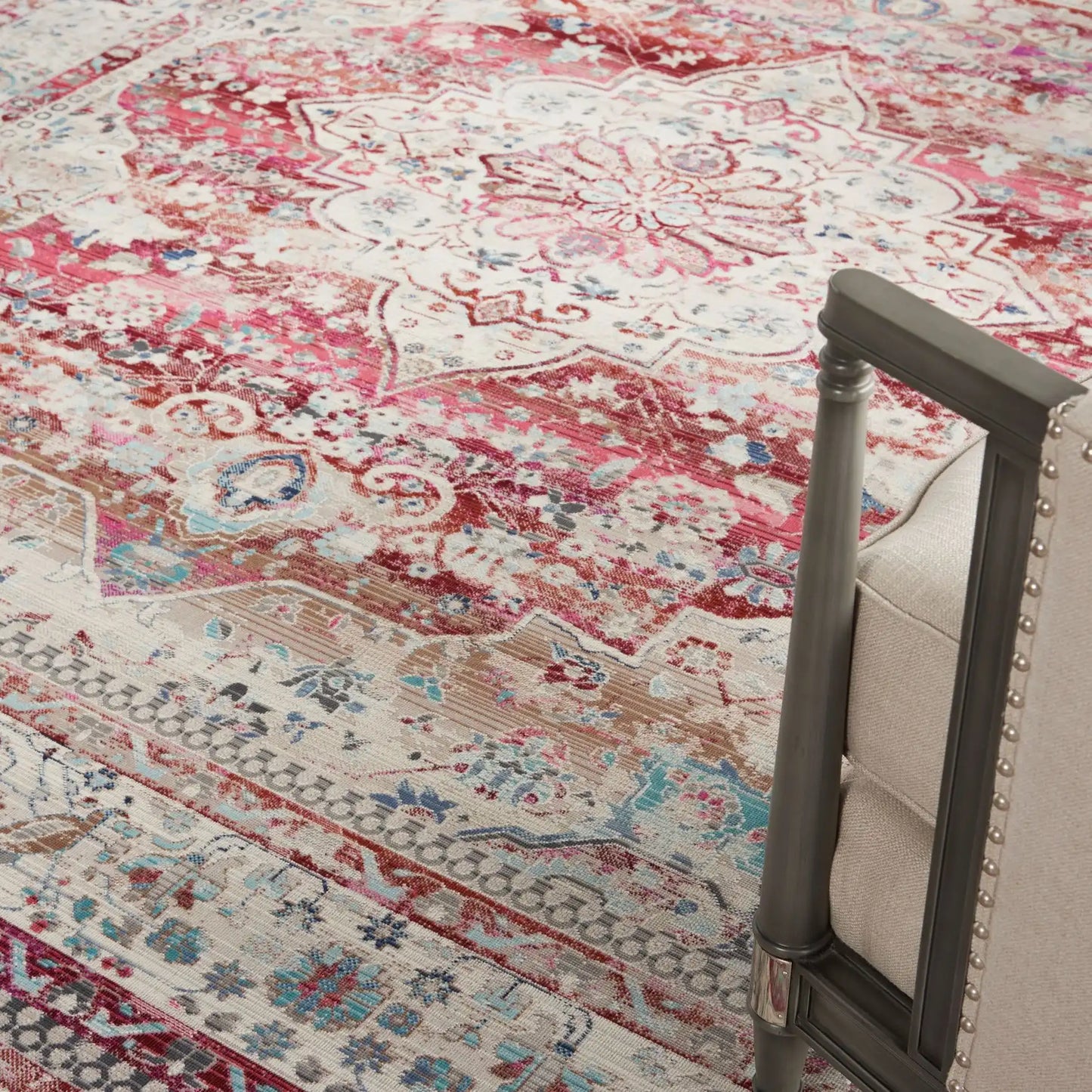 Vintage Kashan VKA07 Red Ivory Rug RS