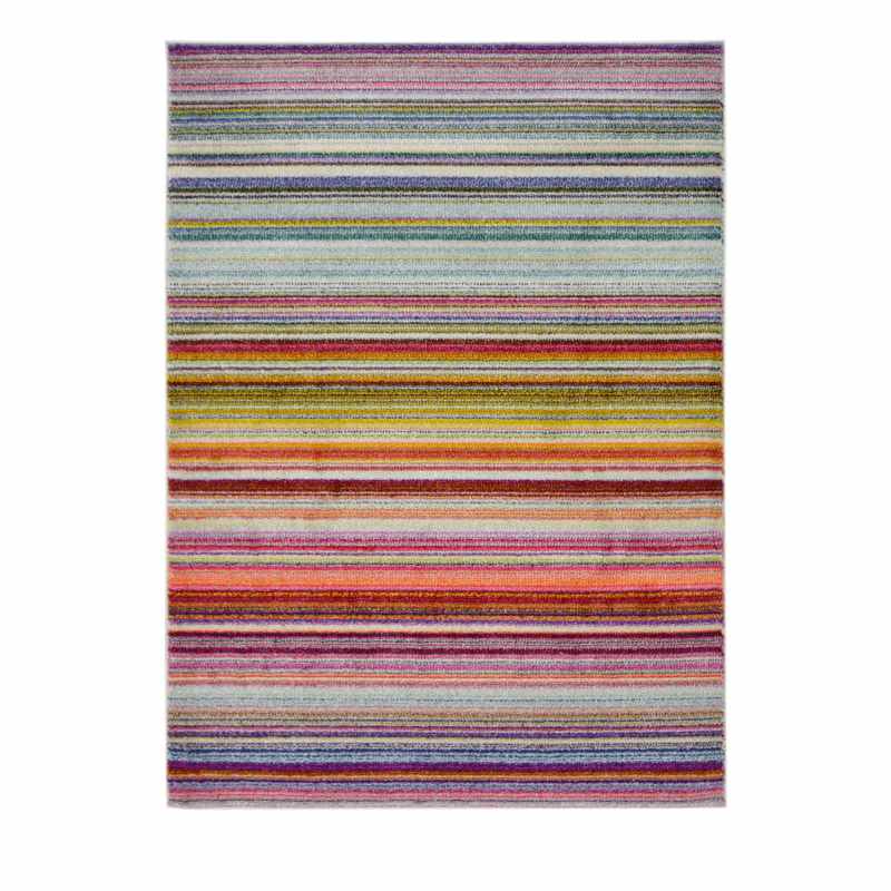 Villa Stripe Modern Rugs in Multi