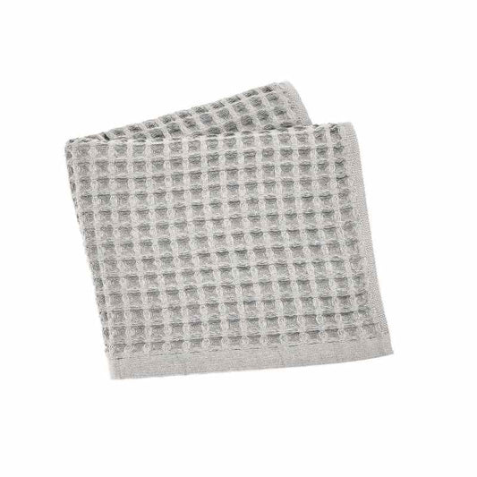 Waffle Cotton Plain Bath Towels By Peri Home in Platinum Grey