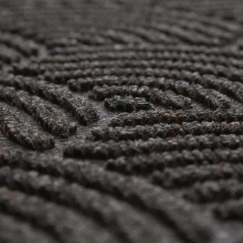 Dune Waves Scraper Doormats in Dark Brown