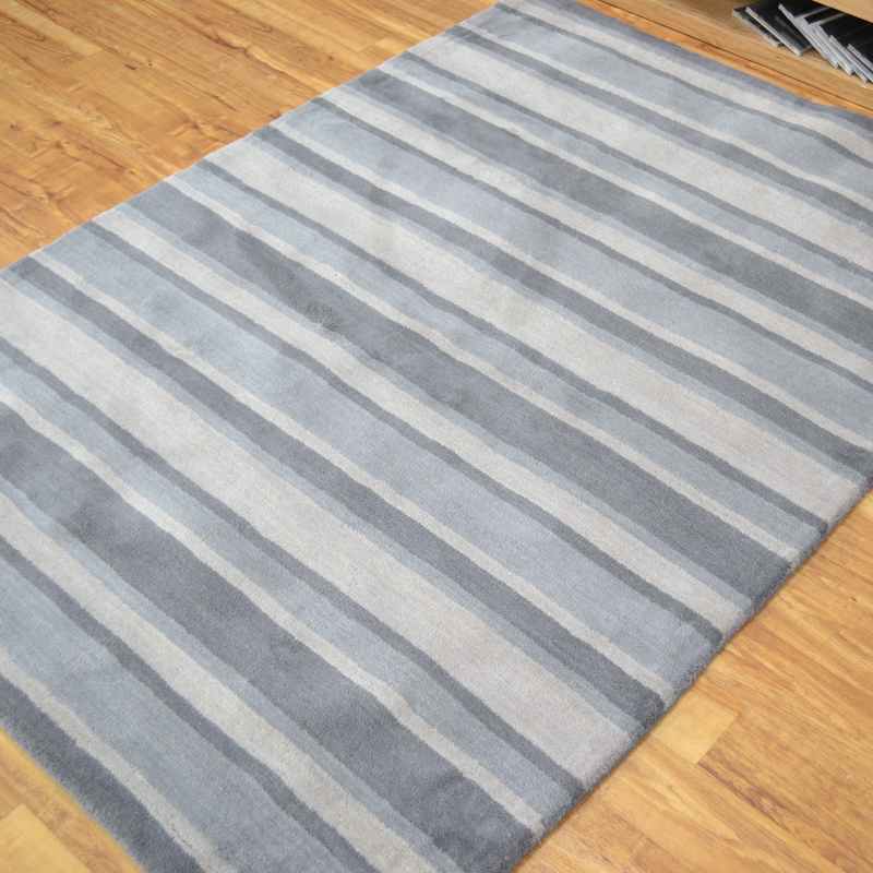 Windsor Stripe Rugs in Grey