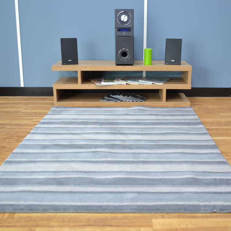 Windsor Stripe Rugs in Grey
