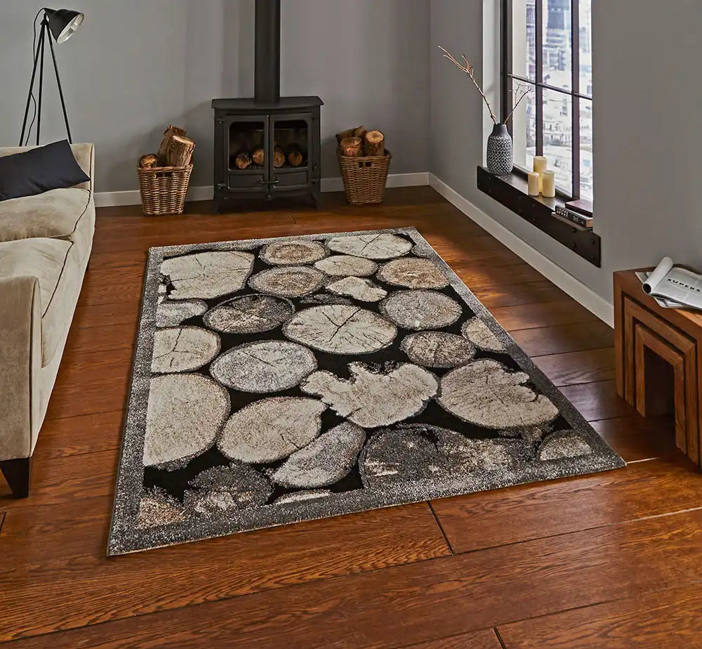 Woodland Think 4626 Cream Grey Rug RS
