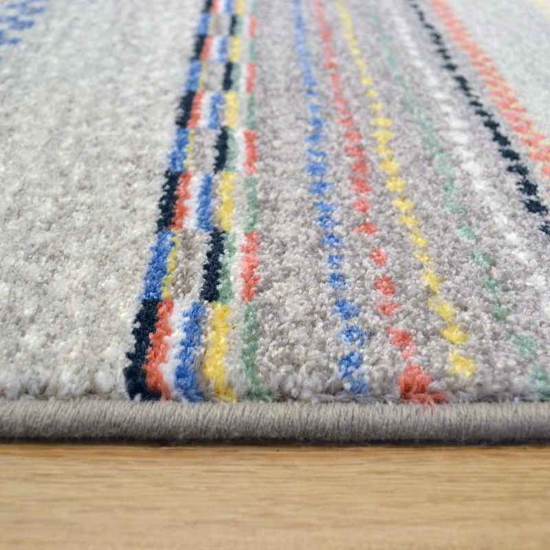Woodstock Boho Stripe Rugs 32932 6354 in Blue Multi