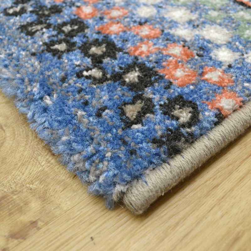 Woodstock Boho Stripe Rugs 32932 6354 in Blue Multi