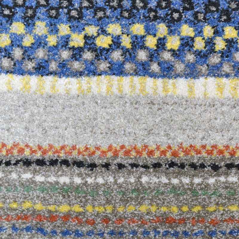 Woodstock Boho Stripe Rugs 32932 6354 in Blue Multi