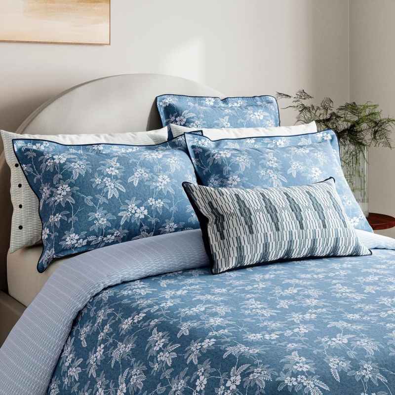 Zayda Bedding by Bedeck of Belfast in Chambray Blue