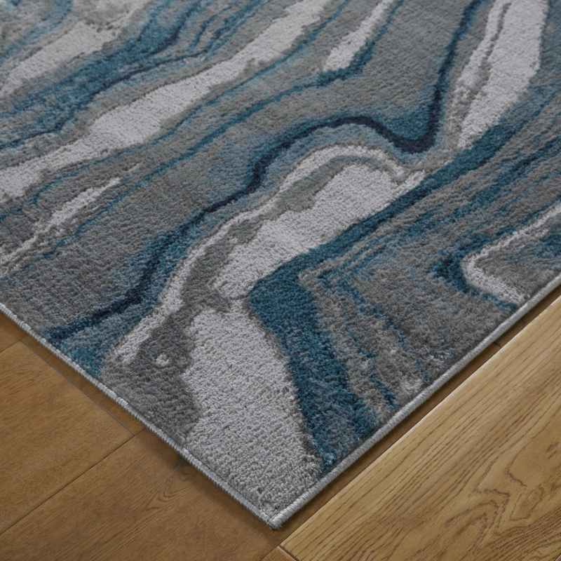 Zoe 2063 L Rugs in Marble Blue Grey