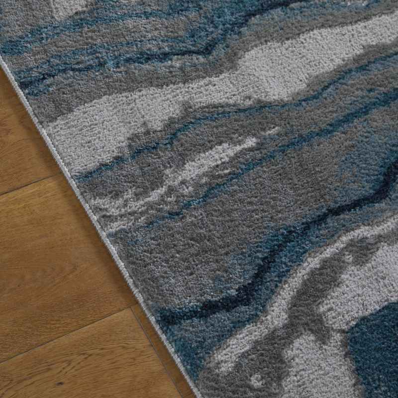 Zoe 2063 L Rugs in Marble Blue Grey