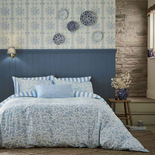 Arden Bedding by Bedeck of Belfast x Burleigh in Light Blue