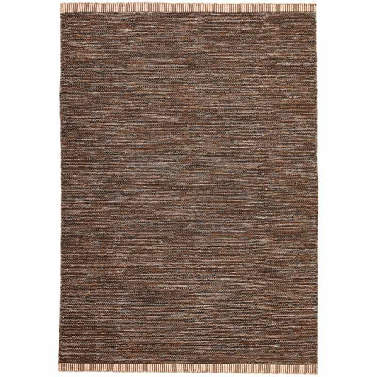 Atlas Modern Kilims Wool Cotton Rug in Brown White