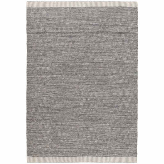 Atlas Modern Kilims Wool Cotton Rug in Grey Beige
